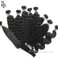 100% Remy Hair Extension Brazilian Kinky Curly Curticle 정렬 된 처녀 저렴한 인간 천연 모발 연장 머리 묶음 공급 업체